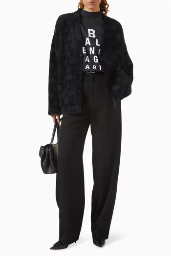 Furry Cardigan in Wool-knit