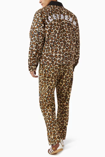 Leopard-print Work Jacket in Cotton