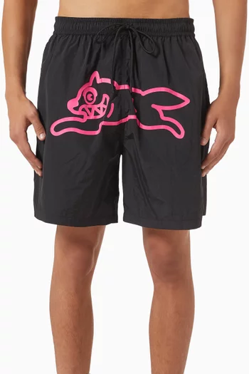 Running Dog Swim Shorts in Nylon