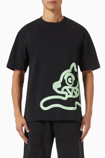 Jumbo Running Dog T-shirt in Cotton