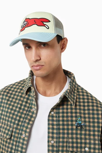 Running Dog Trucker Hat in Mesh