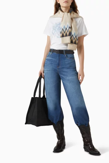 Lace-print T-shirt in Jersey