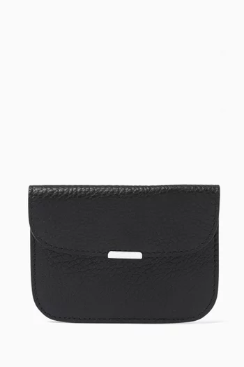 Soft Tab Card Holder in Leather