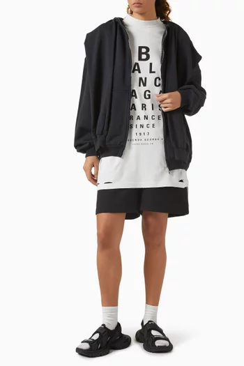 Optical Oversized T-shirt in Tubular jersey