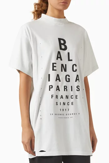 Optical Oversized T-shirt in Tubular jersey