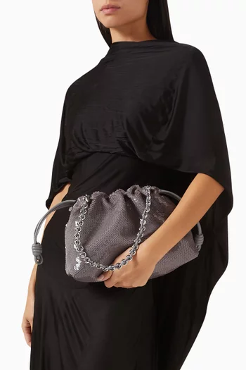 Medium Flamenco Sequin-embellished Bag in Leather