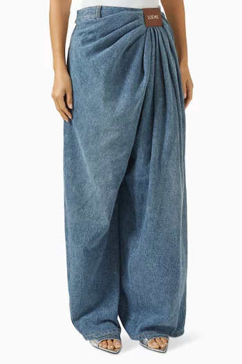 Draped Relaxed Jeans