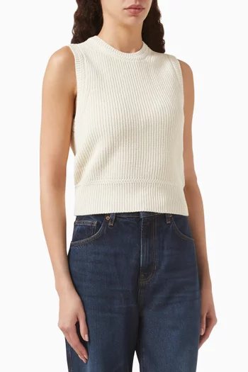 Teagan Sweater Vest in Cotton