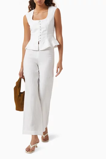Paolina Top in Linen