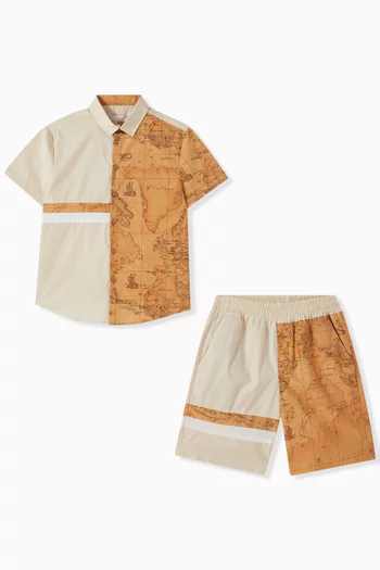 Geo Co-ord Set in Cotton