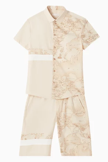 Geo Co-ord Set in Cotton