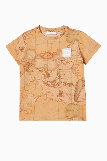 Geo Map T-shirt in Cotton