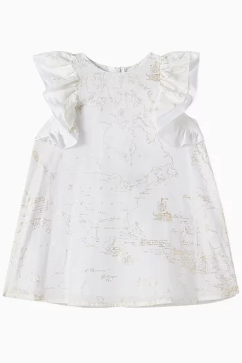 Geo Flared Dress in Cotton