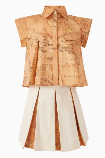 Geo Map Shirt in Cotton
