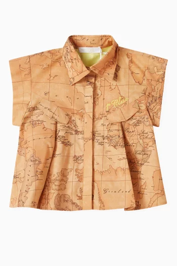 Geo Map Shirt in Cotton
