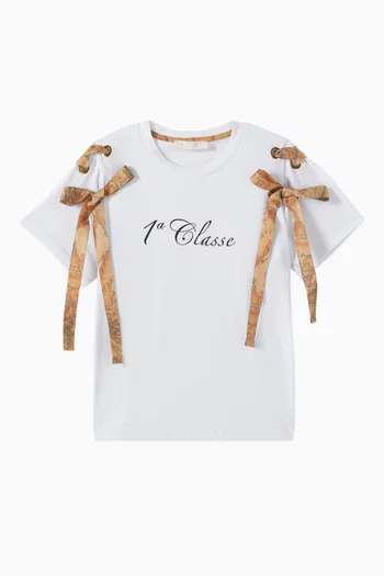 Bow Geo Map T-shirt in Cotton