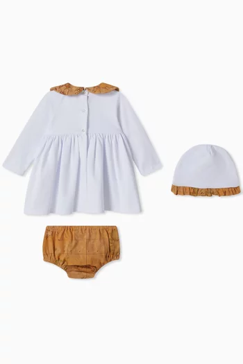 Geo Dress & Hat Set in Cotton