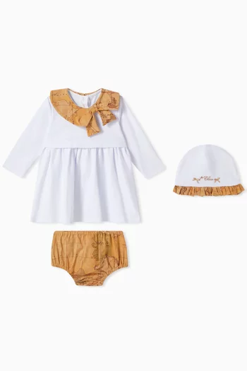 Geo Dress & Hat Set in Cotton