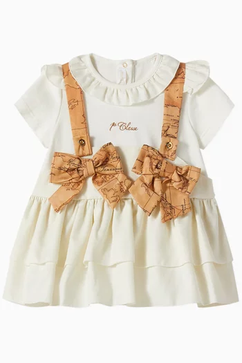 Geo Bow Dress & Bloomers Set