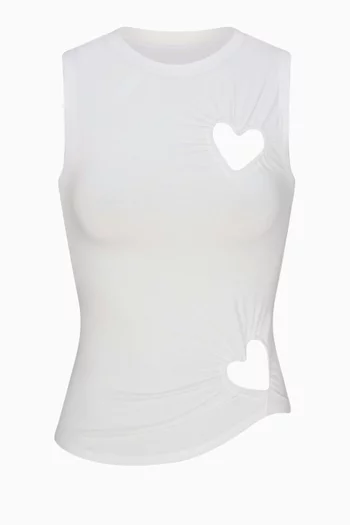 Cotton Jersey Heart Tank