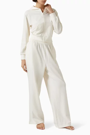 Cotton Jersey Wide-leg Pants