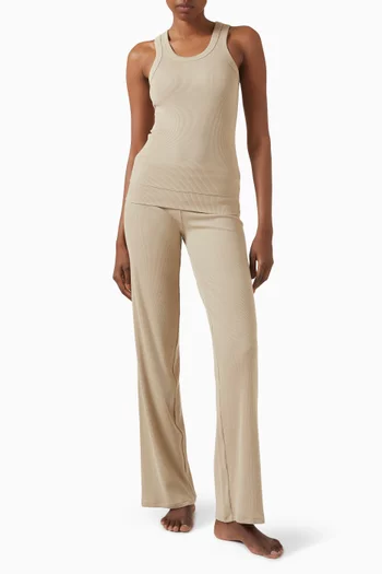 Cotton Rib Scoop Tank Top