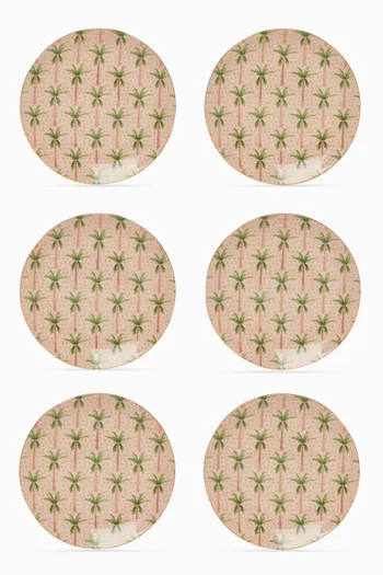Sahara Dinner Plates in Porcelain, Set of 6