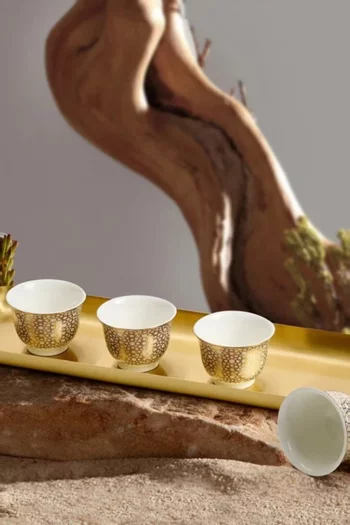 Arabic Chaffe Cups and Tray Set
