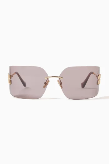 Runway Sunglasses in Metal