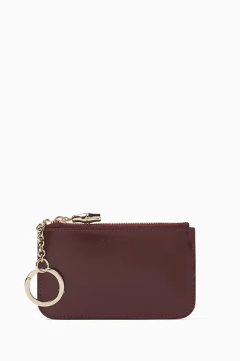 Zip Key Case in Leather