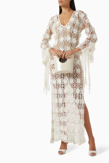 Luna Kaftan Dress in Crochet