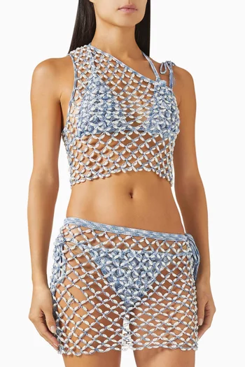 Serene One-shoulder Top in Crochet