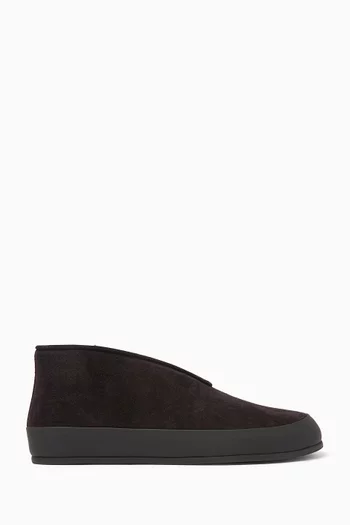 Shearling Lined Loafers in Suede