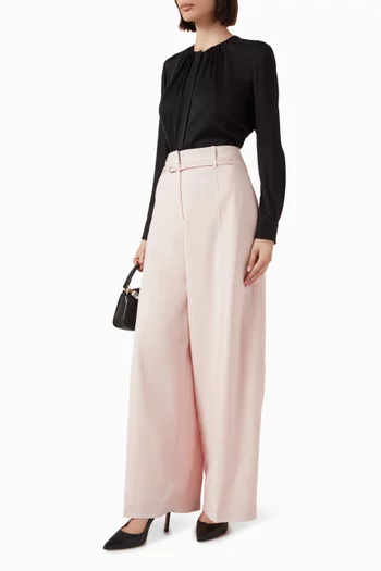 Tilda Widde-leg Pants in Virgin Wool