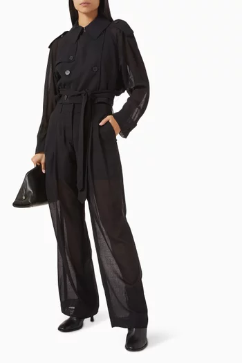 Sheer Pants in Wool Blend