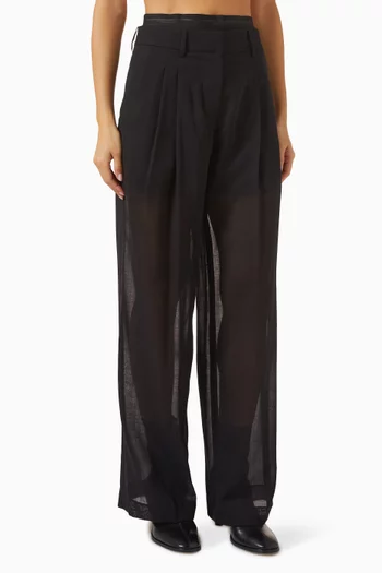 Sheer Pants in Wool Blend