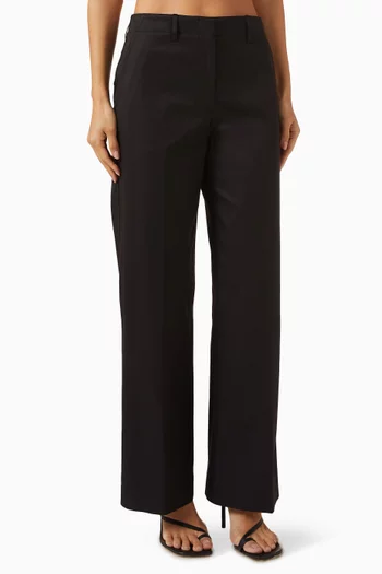 Straight-leg Pants in Cotton