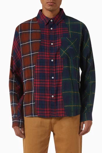 Triple Plaid Shirt in Cotton
