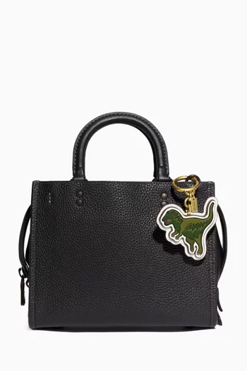 Rexy Bag Charm in Leather & Signature Canvas