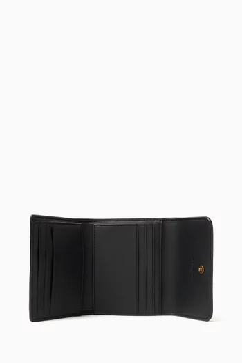 Small Mila Flap Wallet in Leather