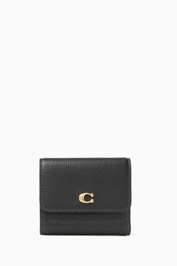 Small Mila Flap Wallet in Leather