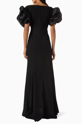 Floral Sleeve Maxi Dress