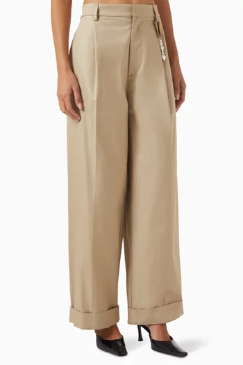 Danielle Wide-leg Pants in Cotton