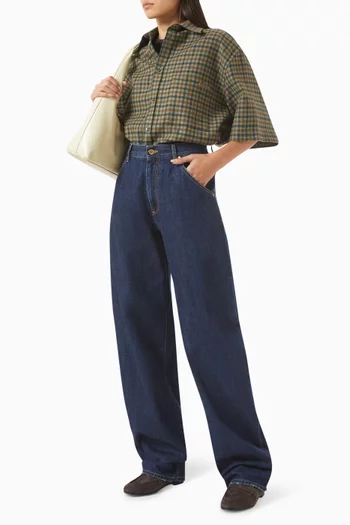 Khris Barrel-leg Jeans in Denim