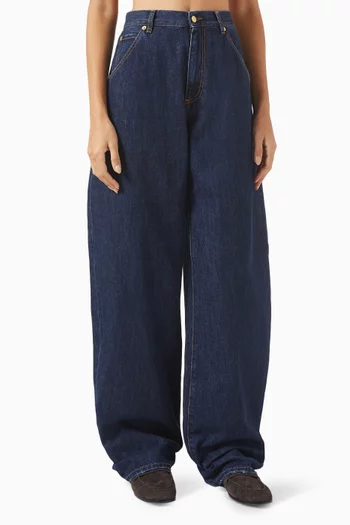 Khris Barrel-leg Jeans in Denim