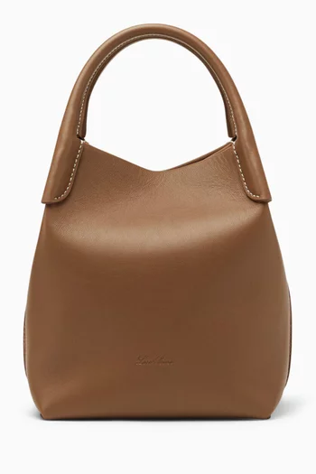 Small Bale Bucket Bag in Leather
