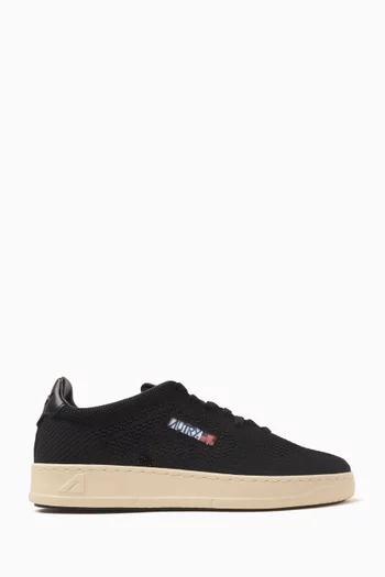 Easeknit Low-top Sneakers in Mesh & Leather