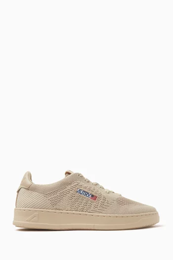 Easeknit Low-top Sneakers in Mesh & Leather