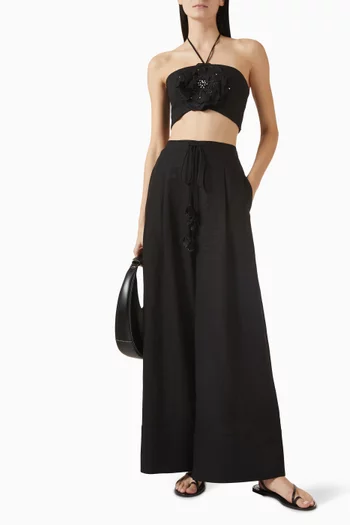 Gol Crop Top in Linen