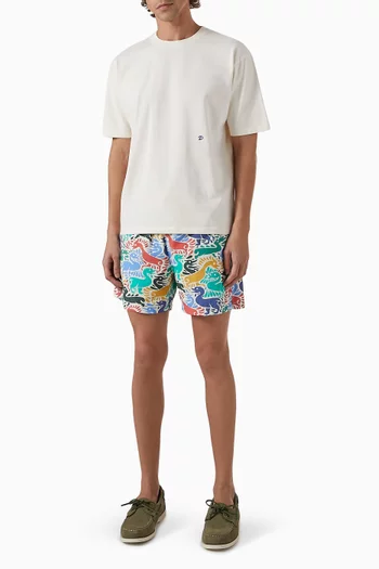 Ducks Drawstring Swim Shorts in Nylon